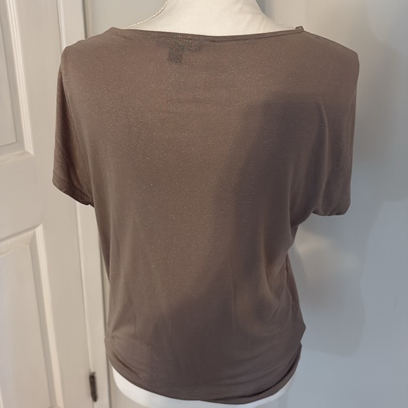 Lauren Ralph Lauren Petite Medium Brown Dolman Sleeve Top PM - Picture 5 of 7